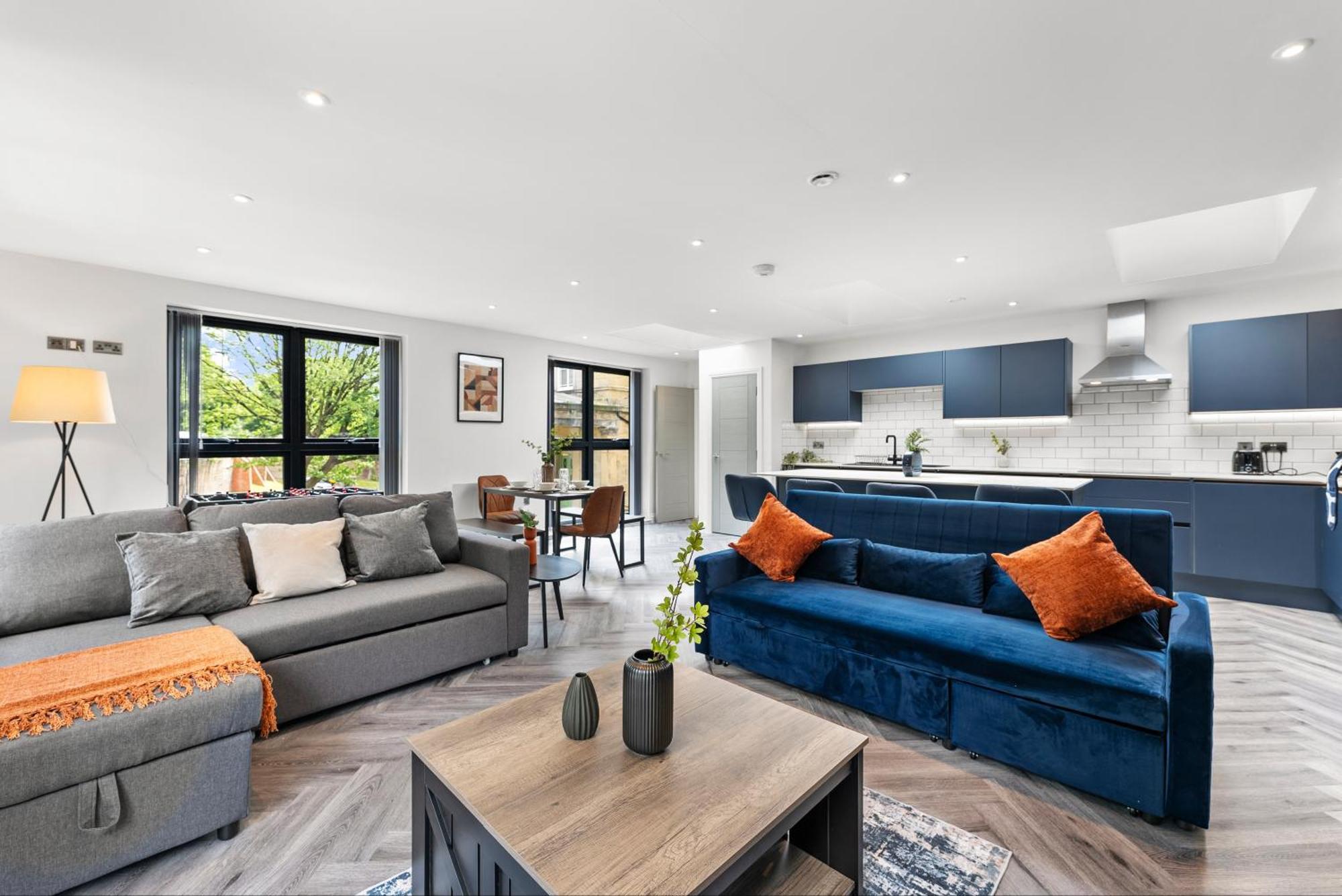 Stylish Large Leeds Apartment - Parking Exterior foto